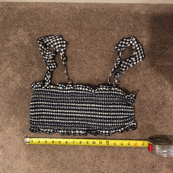 Tory Burch Navy Blue Gingham Bikini (Top) - Picture 4 of 7